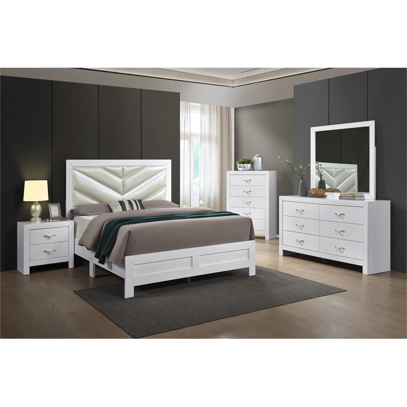 Glory Furniture Moreland G002900A-FB Full Bed  Sparkling White