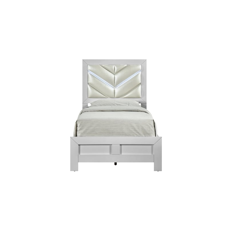 Glory Furniture Moreland G002900A-TB Twin Bed  Sparkling White