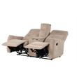Glory Furniture Paterson Loveseat with Console in Beige