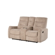 Glory Furniture Paterson Loveseat with Console in Beige