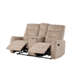 Glory Furniture Paterson Loveseat with Console in Beige