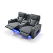 Glory Furniture Lumin Reclining Loveseat In Gray