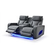 Glory Furniture Lumin Reclining Loveseat In Gray