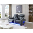 Glory Furniture Lumin Reclining Loveseat In Gray