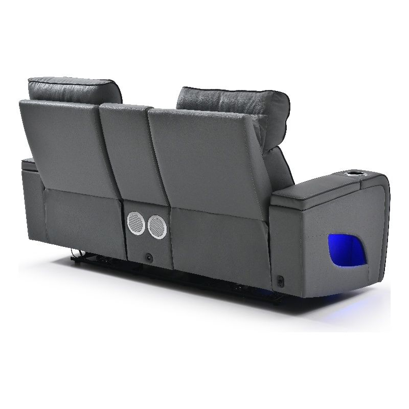 Glory Furniture Lumin Reclining Loveseat In Gray