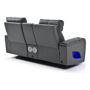 Glory Furniture Lumin Reclining Loveseat In Gray