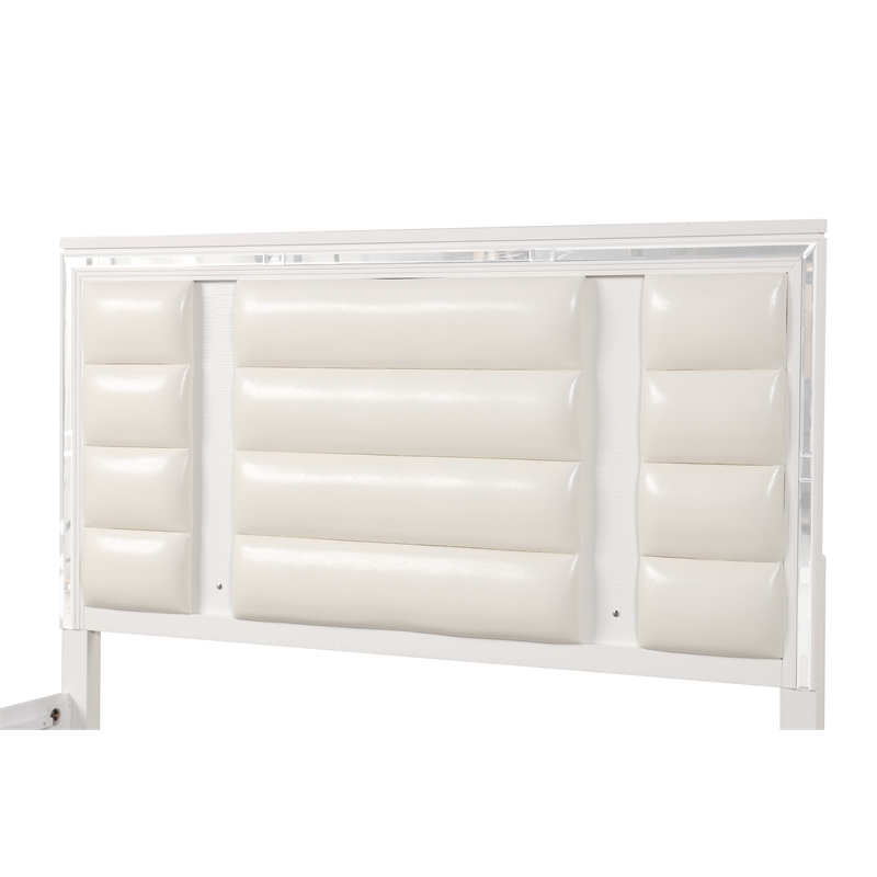 Glory Furniture Genoa King Bed in Sparkling White