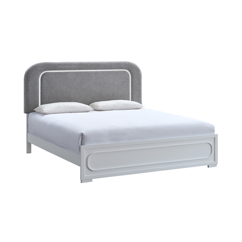 Glory Furniture Wave King Bed in Dark Brown Wenge