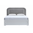 Glory Furniture Milan Full Bed in White with Gray Fabric