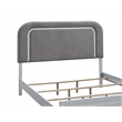 Glory Furniture Milan Full Bed in White with Gray Fabric