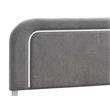 Glory Furniture Milan Full Bed in White with Gray Fabric