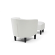 Glory Furniture Salem G00202-C Chair+Ottoman White