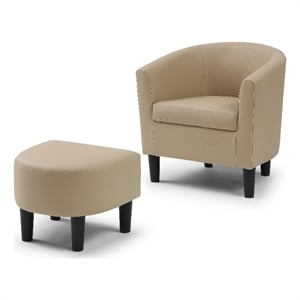 Glory Furniture Salem G00204-C Chair+Ottoman Beige