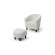 Glory Furniture Salem G00205-C Chair+Ottoman White