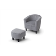 Glory Furniture Salem G00206-C Chair+Ottoman Gray