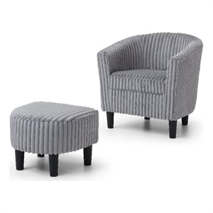 Glory Furniture Salem G00206-C Chair+Ottoman Gray