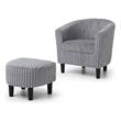 Glory Furniture Salem G00206-C Chair+Ottoman Gray