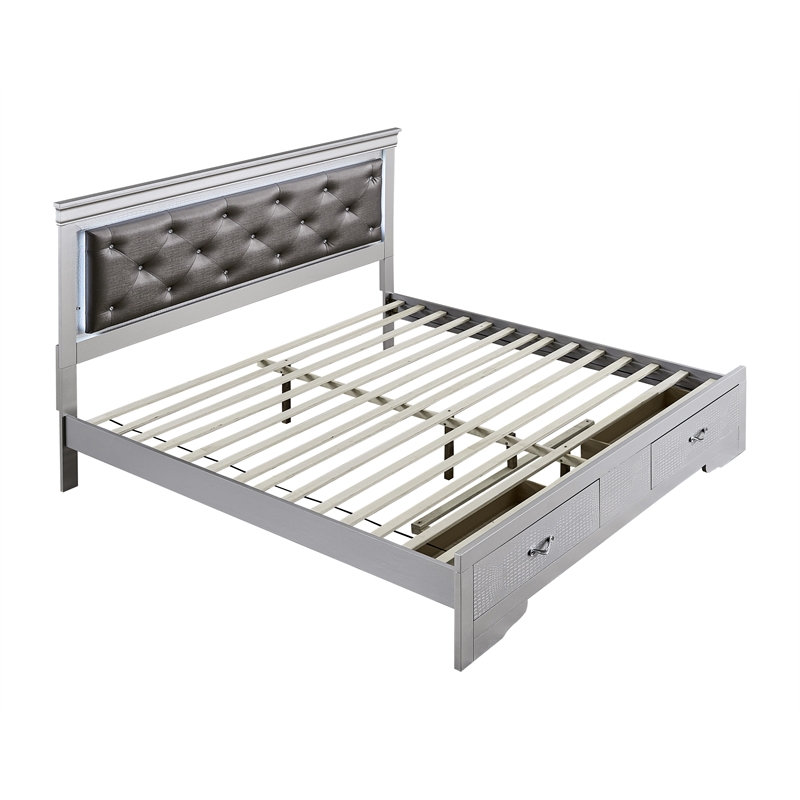 Glory Furniture Lorana G6500F-FSB Full Bed Silver Champagne