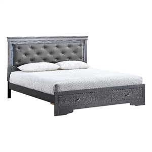 Glory Furniture Lorana G6502F-QSB Queen Bed Gunmetal Gray
