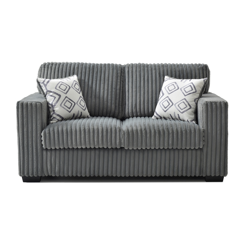 Glory Furniture Teddy G00180A-L Loveseat GRAY Soft Chenille