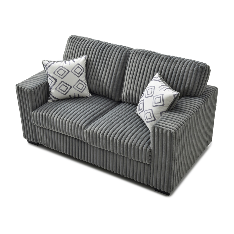 Glory Furniture Teddy G00180A-L Loveseat GRAY Soft Chenille