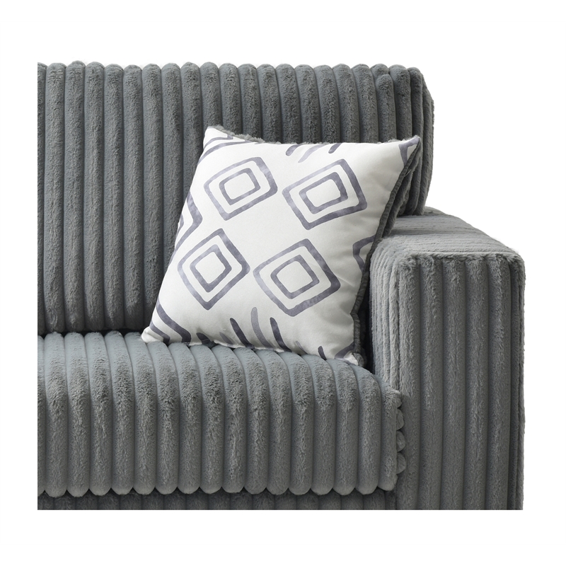 Glory Furniture Teddy G00180A-L Loveseat GRAY Soft Chenille