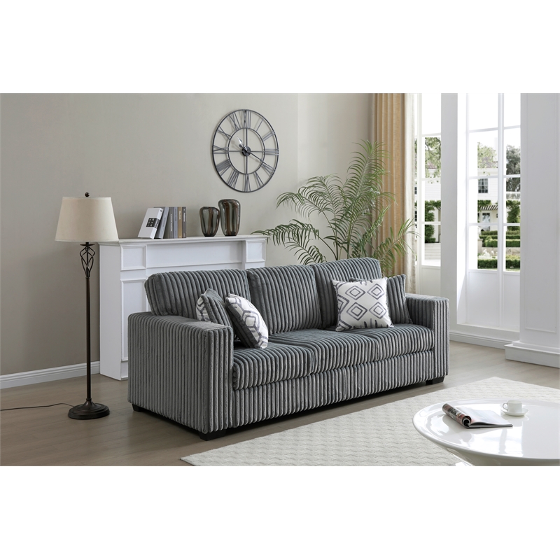 Glory Furniture Teddy G00180A-L Loveseat GRAY Soft Chenille