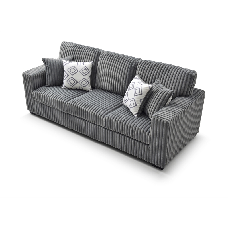 Glory Furniture Teddy G00180A-S Sofa GRAY Soft Chenille