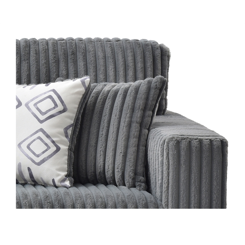 Glory Furniture Teddy G00180A-S Sofa GRAY Soft Chenille