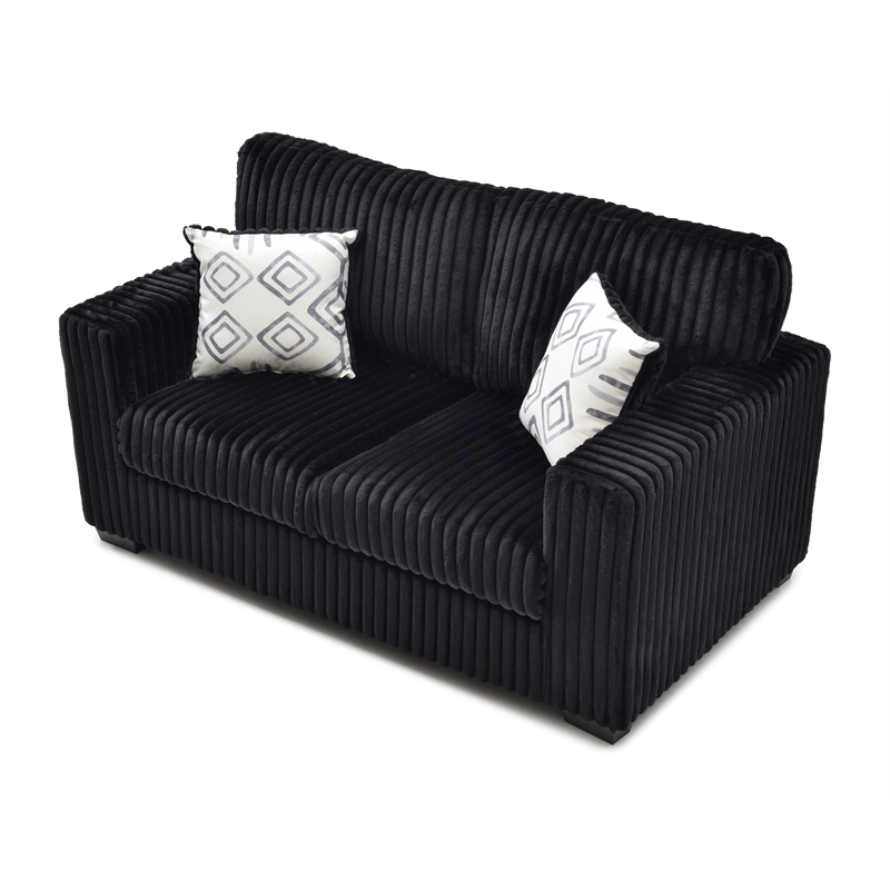 Glory Furniture Teddy G00183A-L Loveseat BLACK Chenille