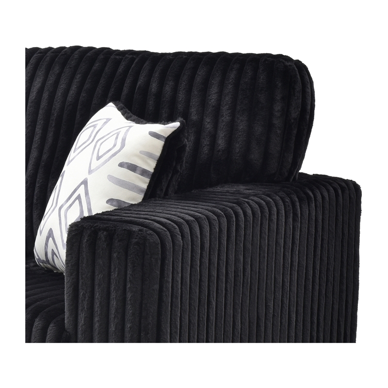 Glory Furniture Teddy G00183A-L Loveseat BLACK Chenille