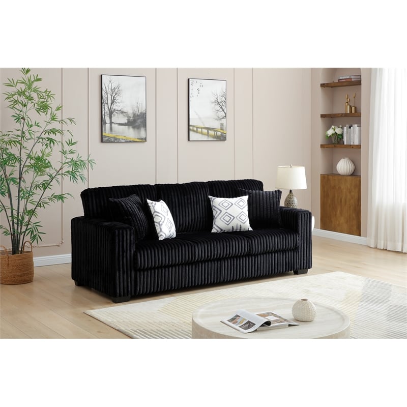 Glory Furniture Teddy G00183A-L Loveseat BLACK Chenille