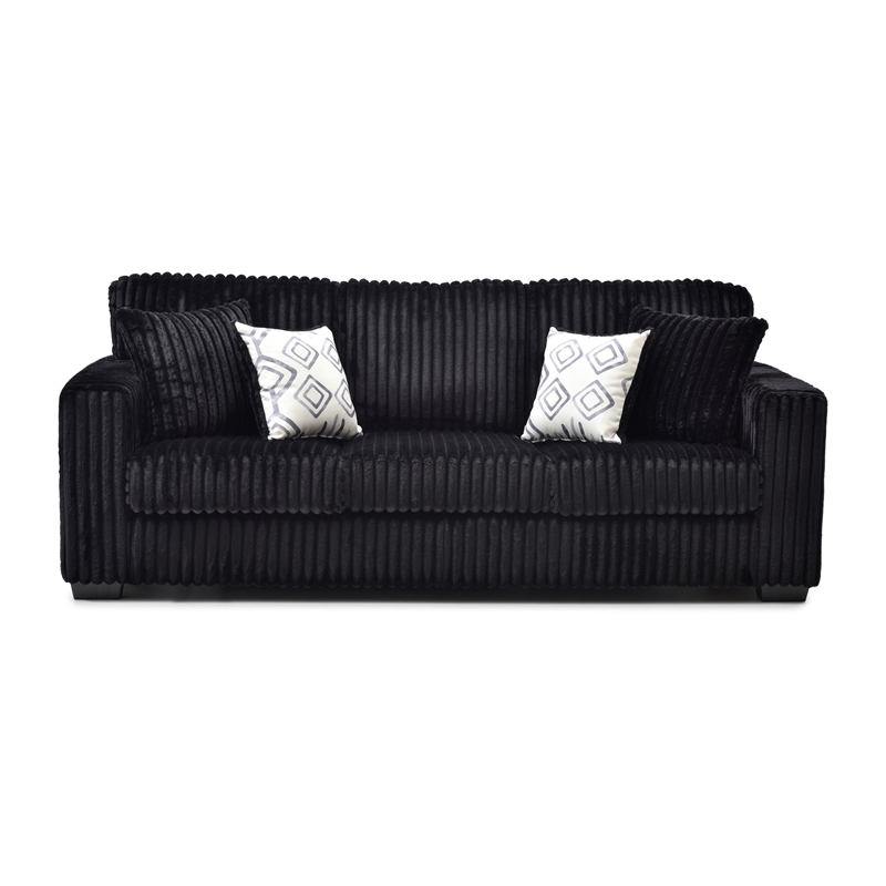 Glory Furniture Teddy G00183A-S Sofa Black Teddy Fabric