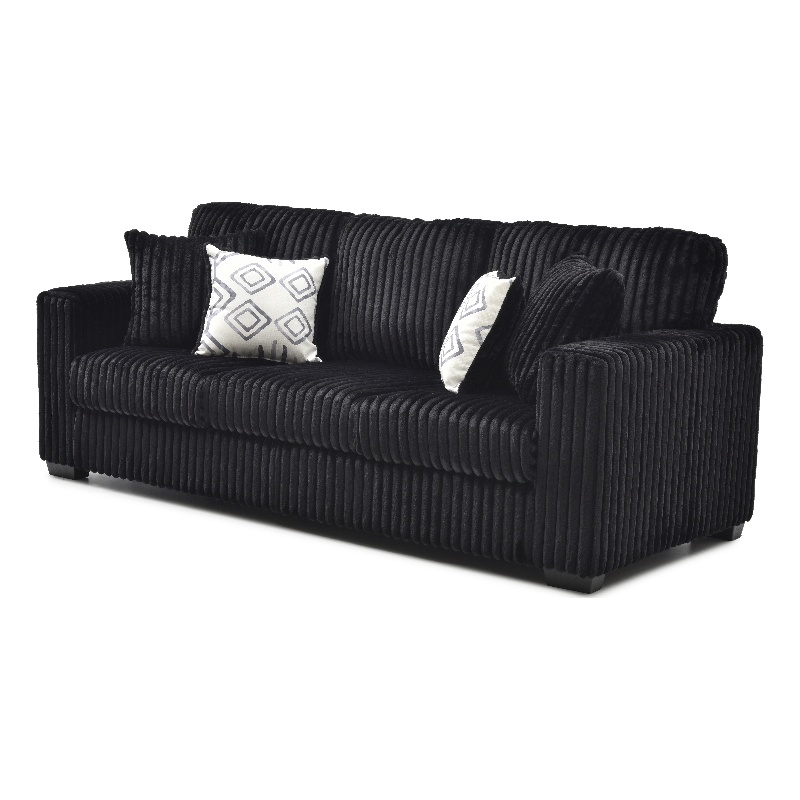 Glory Furniture Teddy G00183A-S Sofa Black Teddy Fabric