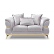 Glory Furniture Eaton G00244A-L Loveseat Shiny Silver