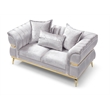 Glory Furniture Eaton G00244A-L Loveseat Shiny Silver