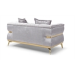 Glory Furniture Eaton G00244A-L Loveseat Shiny Silver