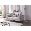 Glory Furniture Eaton G00244A-L Loveseat Shiny Silver