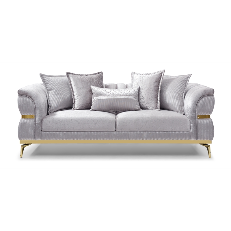 Glory Furniture Eaton G00244A-S Sofa Shiny Silver