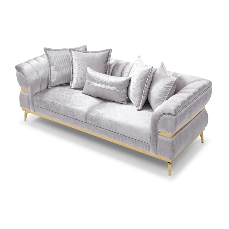 Glory Furniture Eaton G00244A-S Sofa Shiny Silver