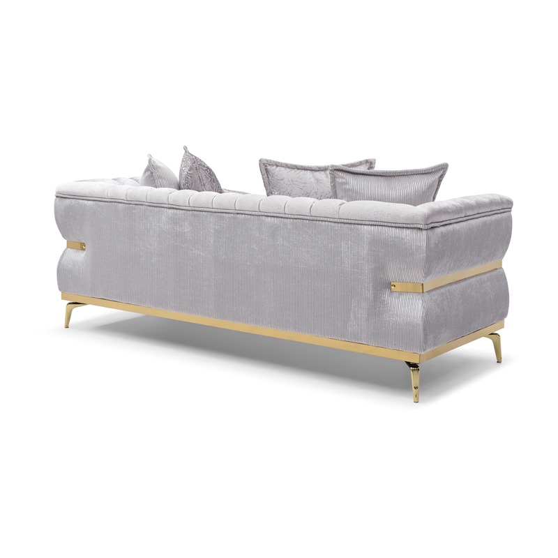 Glory Furniture Eaton G00244A-S Sofa Shiny Silver