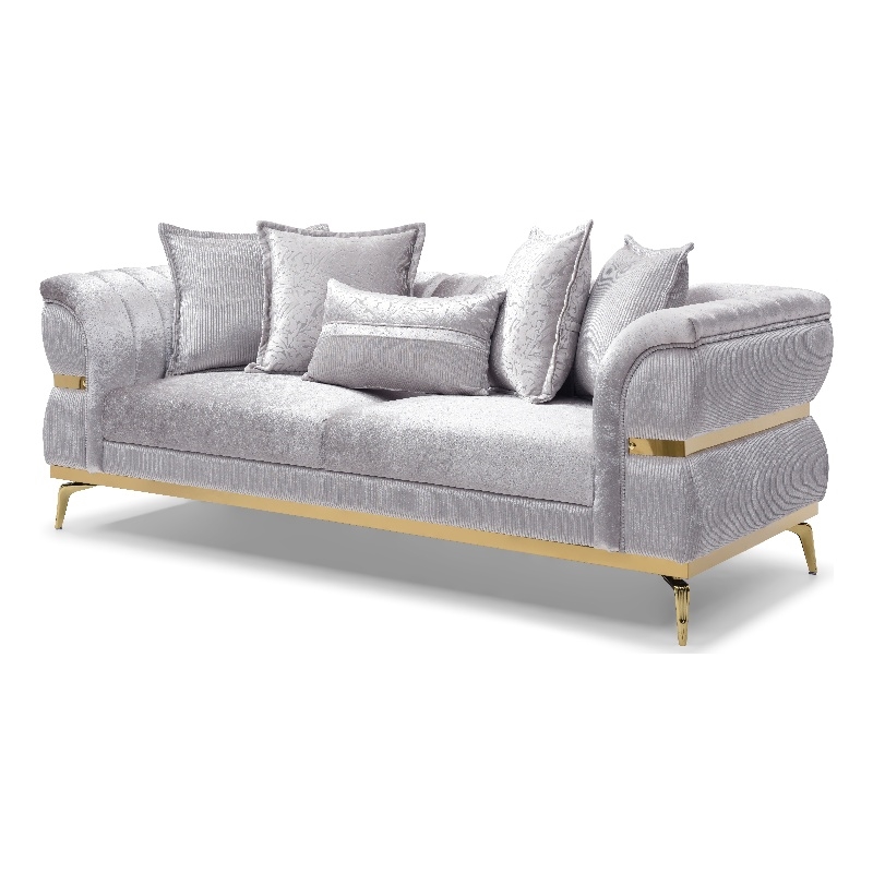 Glory Furniture Eaton G00244A-S Sofa Shiny Silver