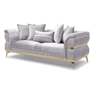 Glory Furniture Eaton G00244A-S Sofa Shiny Silver