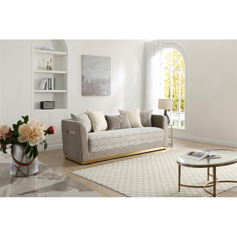 Glory Furniture Lexington G00280A-S Sofa Brown/Light Beige