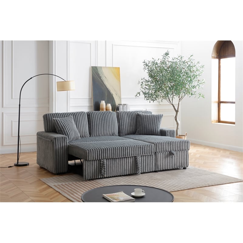 Glory Furniture Connie G00400-SCH Sofa Bed Chaise Gray