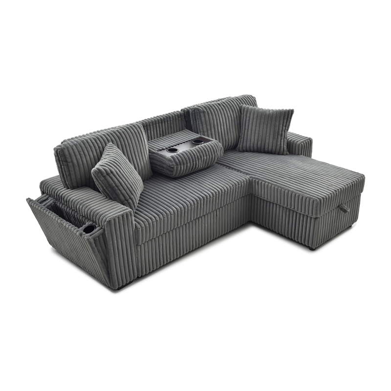 Glory Furniture Connie G00400-SCH Sofa Bed Chaise Gray
