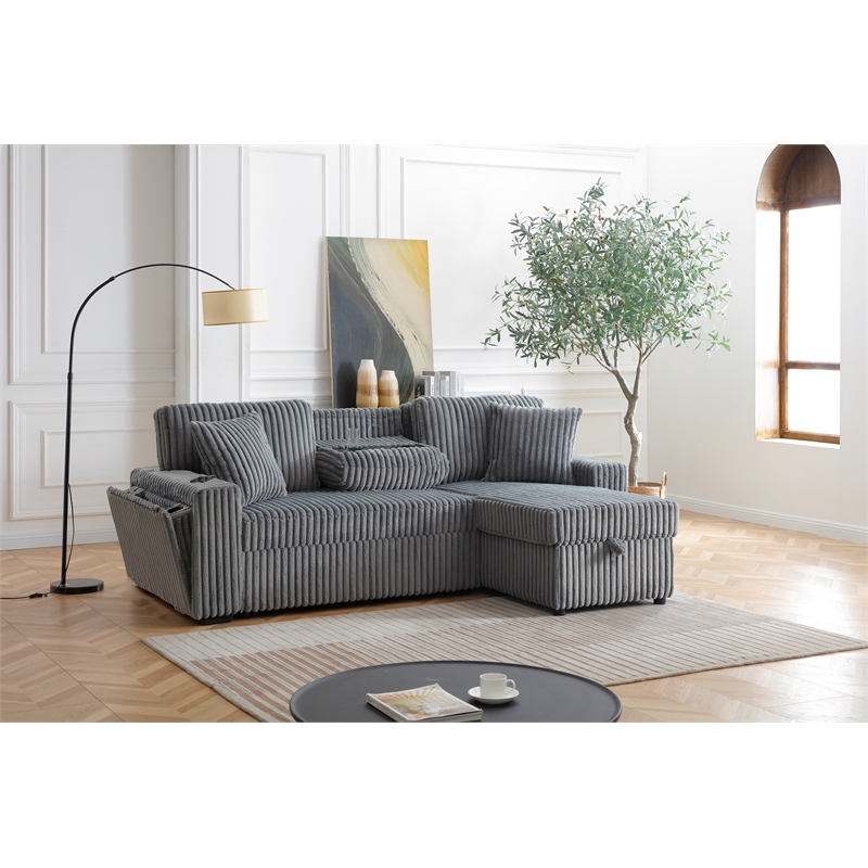 Glory Furniture Connie G00400-SCH Sofa Bed Chaise Gray