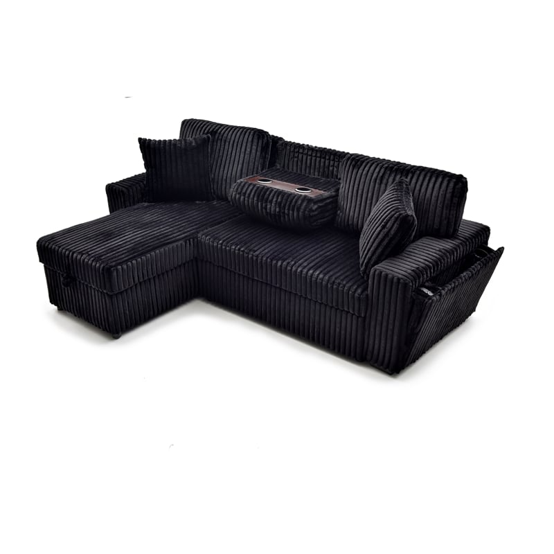Glory Furniture Connie G00403-SCH Sofa Bed Chaise Black