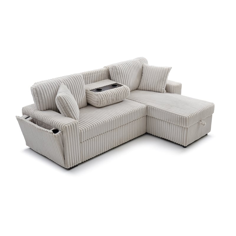 Glory Furniture Connie G00407-SCH Sofa Bed Chaise Ivory