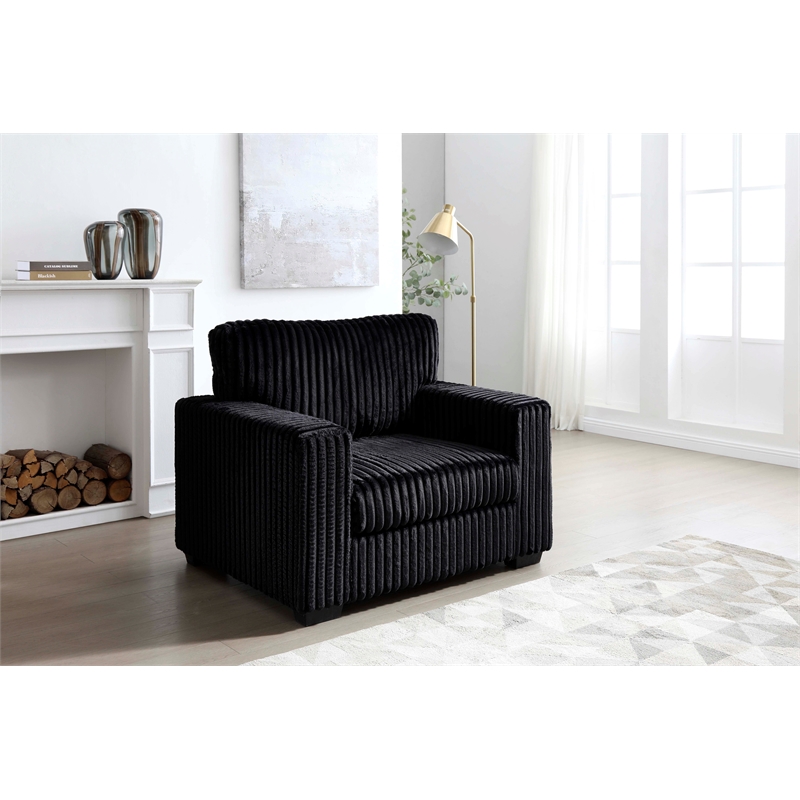 Glory Furniture Teddy G00183A-C Chair BLACK Teddy Chenille